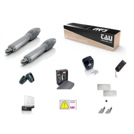 Kit cancello a battente Tau 24v per ante da 3 metri KARM225BIL