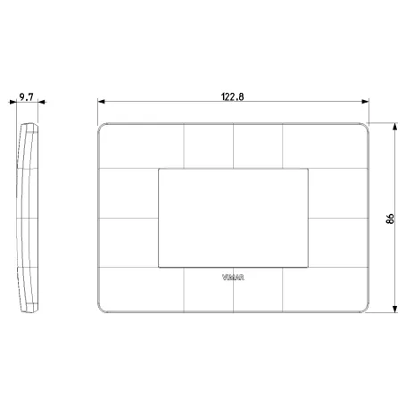 Placca Vimar Plana Up 3M bianco matt  14653U.11