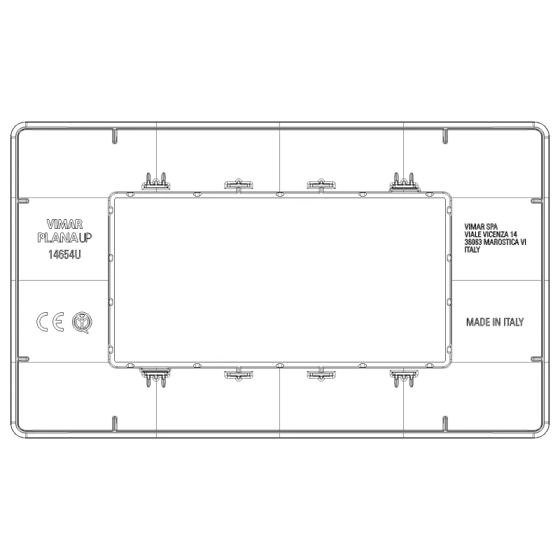 Placca Vimar Plana Up 4M bianco 14654U.01
