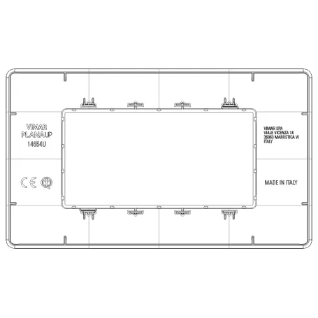 Placca Vimar Plana Up 4M nero matt 14654U.19