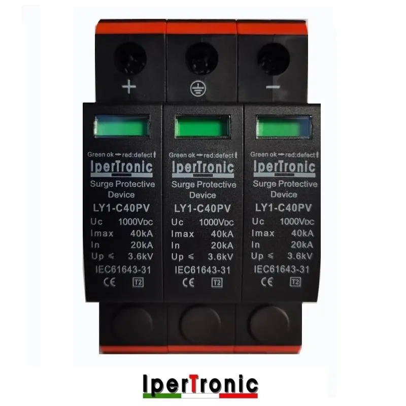 Scaricatore sovratensione per fotovoltaico 1000 VDC 32A 3P