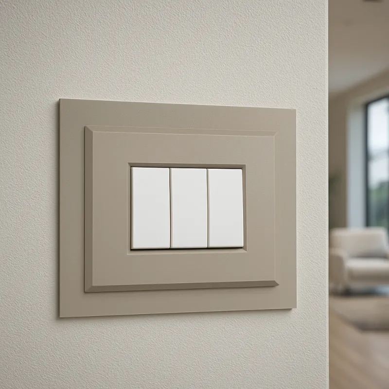 Cornice Luce Design Universale Tortora – Salvamuro Elegante per Placche Interruttori