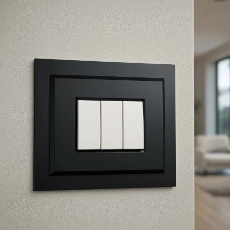 Cornice Luce Design Universale nero – Salvamuro Elegante per Placche Interruttori Cornice Luce Design Universale nero – Salvamuro Elegante per Placche Interruttori