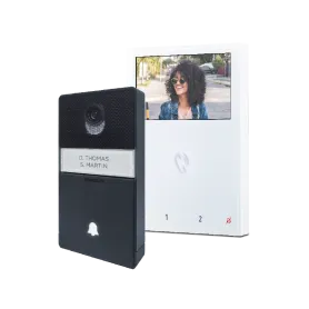 Kit videocitofono comelit bello monofamiliare KVB7000 vivavoce pulsantiera nera