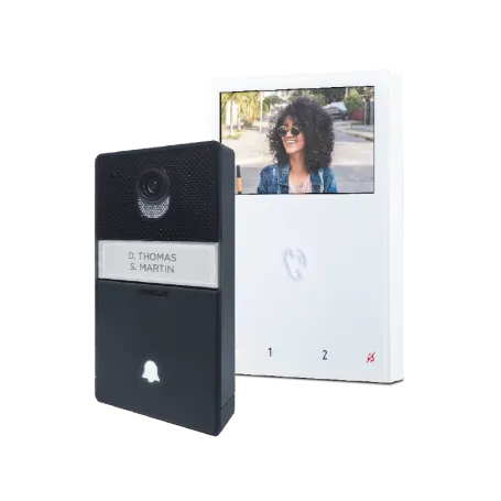 Kit videocitofono comelit bello monofamiliare KVB7000 vivavoce pulsantiera nera