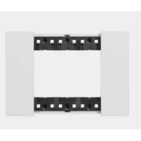 Placca 3P bianca compatibile con Bticino Living Now Biesse