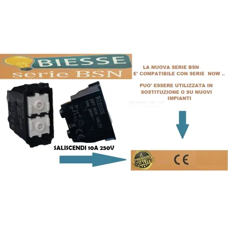 Pulsante doppio nero compatibile con Bticino Living Now biesse