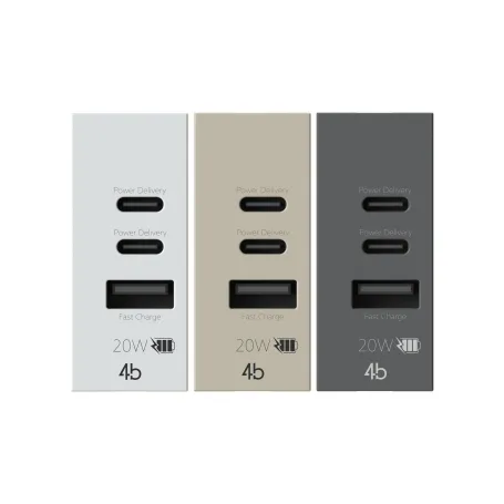 Presa caricatore USB-CCA compatibile Vimar Linea 20W - 4BUSB20WCCA.V30 4 box