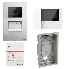 Kit Videocitofono Monofamiliare con cornetta ABB WLK212B 2 fili pulsantiera incasso