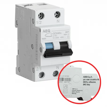 Interruttore magnetotermico differenziale AEG By ABB 16A Salvavita 30Ma