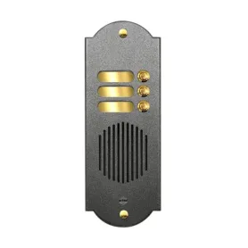 Pulsantiera antracite esterna per citofono universale 5 fili 3 pulsanti