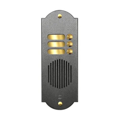 Pulsantiera antracite esterna per citofono universale 5 fili 3 pulsanti