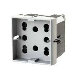 Presa Schuko Bipasso 2 moduli compatibile con standard BTicino MatixGO 4BOX 4BPH21.JW, colore bianco, montaggio per scatole 503