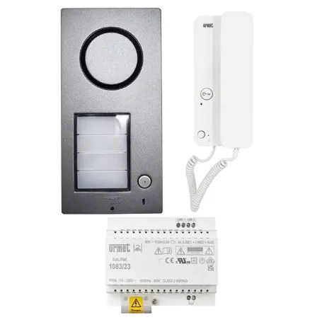 Kit citofonico monofamiliare Urmet 2Voice 1183/631 Pulsantiera da parete