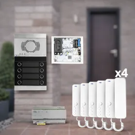 Kit Citofono 2 fili URMET Alpha per 4 Famiglie – Sistema 2Voice Professionale