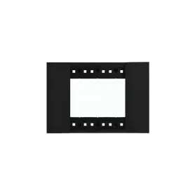 Placca 4P nero compatibile con Bticino Living Now Biesse