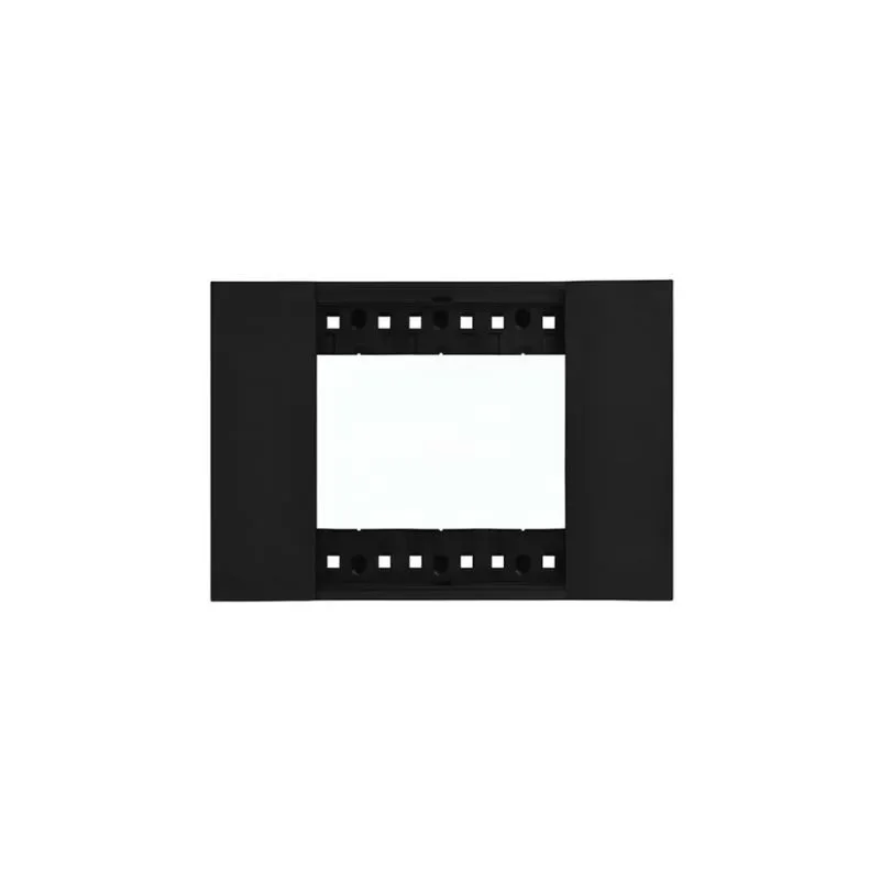 Placca 4P nero compatibile con Bticino Living Now Biesse
