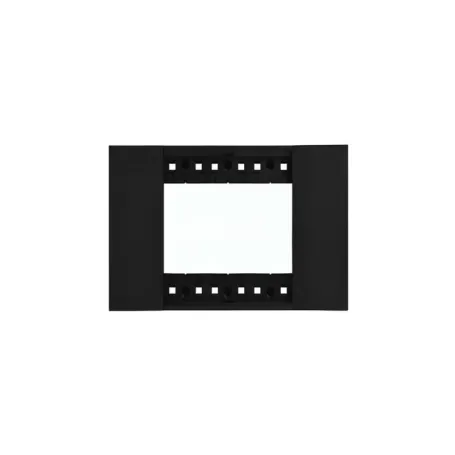 Placca 4P nero compatibile con Bticino Living Now Biesse