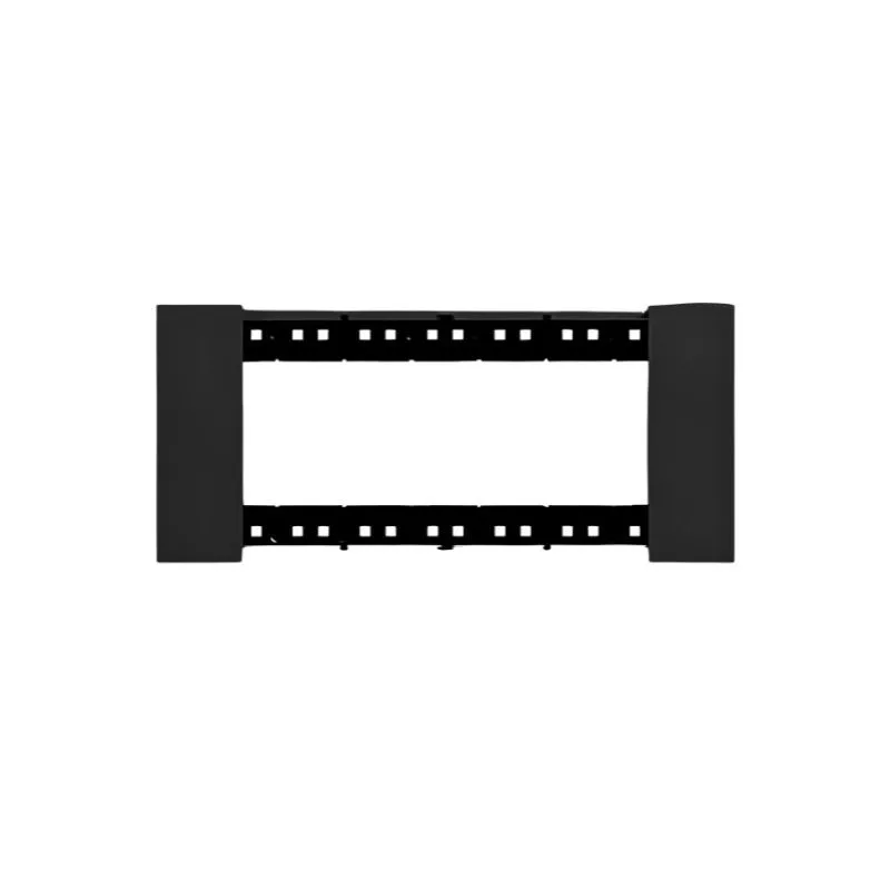 Placca 6P nero compatibile con Bticino Living Now Biesse