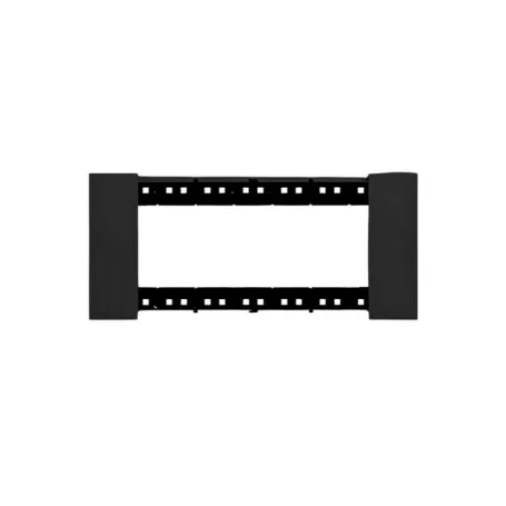 Placca 6P nero compatibile con Bticino Living Now Biesse