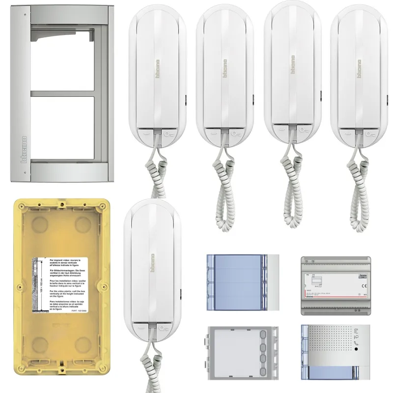 kit citofono Bticino 5 famiglie 2 fili citofono 344232 sfera