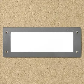 Segnapasso E27 per esterno Fumagalli Leti grigio in resina resistente nel tempo