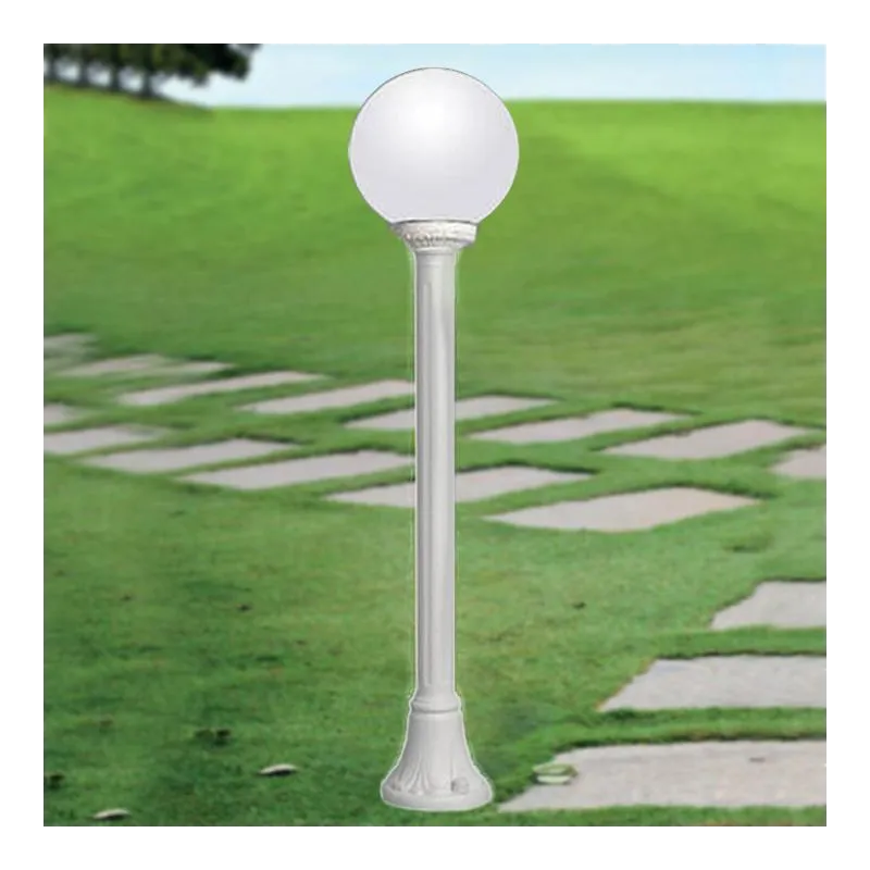 PALO SFERA GIARDINO GLOBO BIANCO 1MT RESINA CONTRO SALSEDINE NO RUGGINE E27  FUMAGALLI