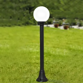 PALO SFERA GIARDINO GLOBO BIANCA RESINA CONTRO SALSEDINE NO RUGGINE E27 FUMAGALLI