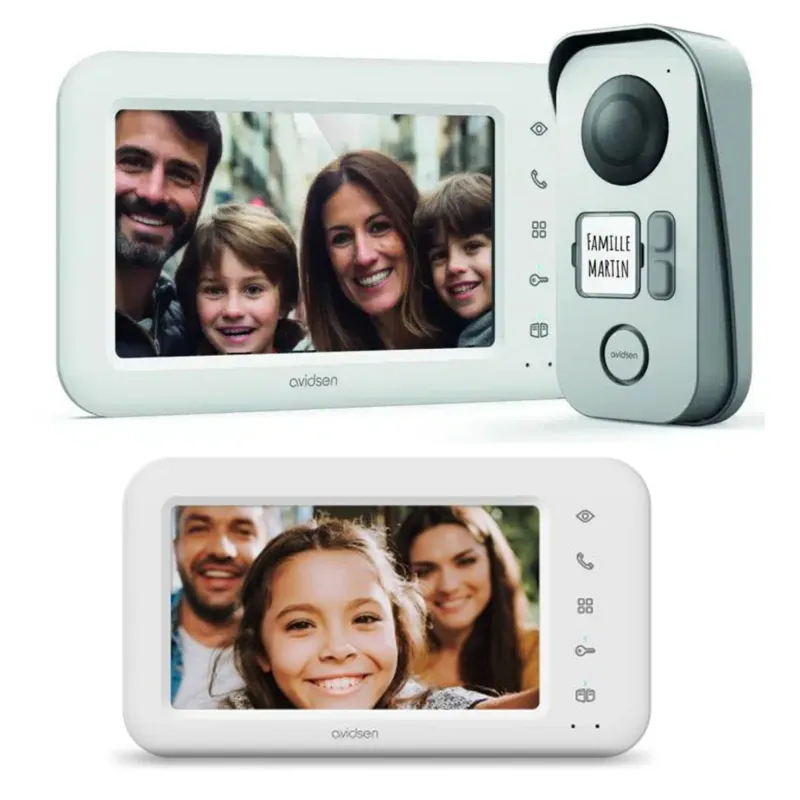 KIT VIDEOCITOFONO CON 2 MONITOR AVIDSEN 7...