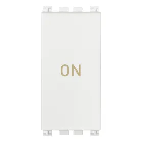 Pulsante 1P NO+NC 10A simbolo ON bianco Vimar Arkè 19056.34.B 1P 10A BIANCO