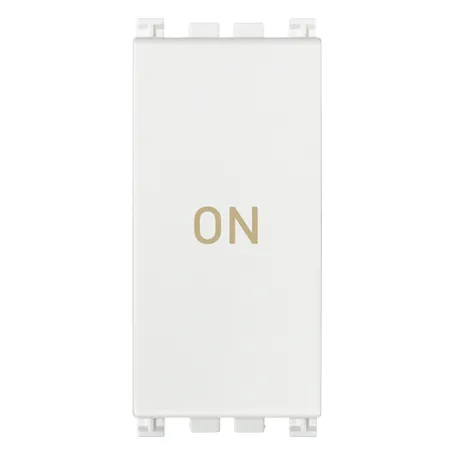 Pulsante 1P NO+NC 10A simbolo ON bianco Vimar Arkè 19056.34.B 1P 10A BIANCO