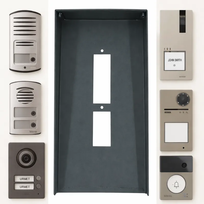 Visiera antipioggia universale per citofono e videocitofono antracite