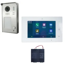 KIT VIDEO MONOFAMILIARE BUS TDH AUDIO FULL DUPLEX WIFI MONITOR TUYA IPERTRONIC