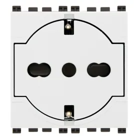 Presa Schuko a filo universale vimar Arkè 19211 bianco a scomparsa