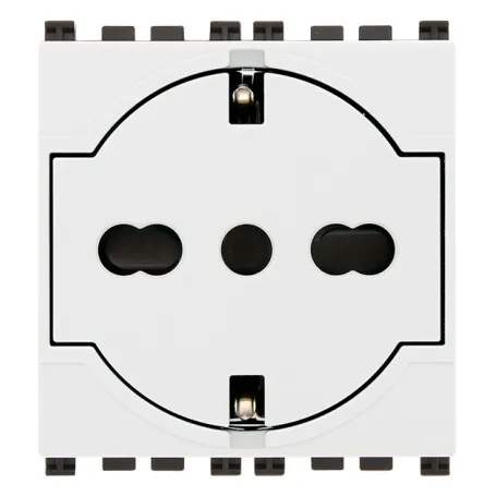 Presa Schuko a filo universale vimar Arkè 19211 bianco a scomparsa