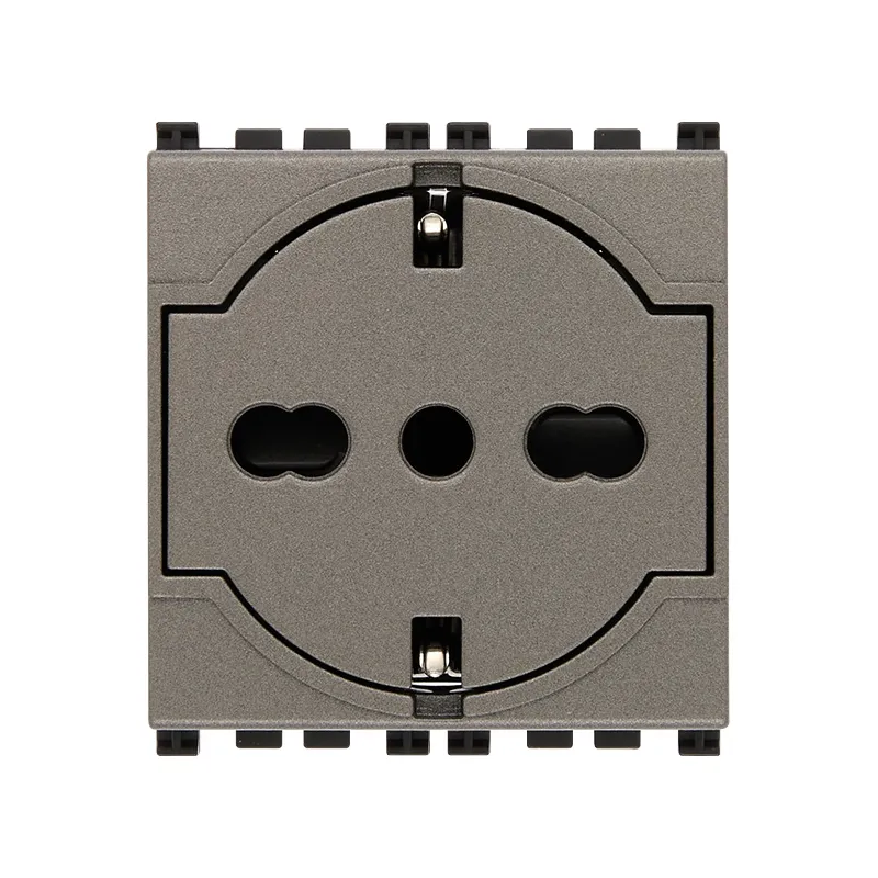 Presa Schuko a filo universale vimar Arkè 19211.M METAL a scomparsa