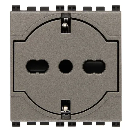 Presa Schuko a filo universale vimar Arkè 19211.M METAL a scomparsa