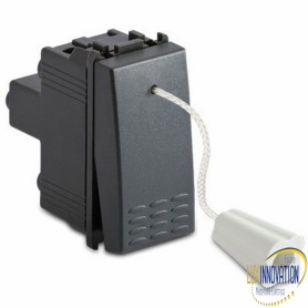 Pulsante a tirante 1P NA 16A 250V completo di corda 2,25 cm grigio