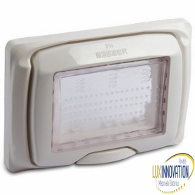 SUB Placca Master protetta IP55 3 posti bianca