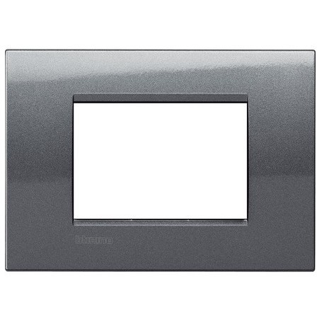 Placca 3 posti acciaio Bticino LNA4803AC Living-light- tech 