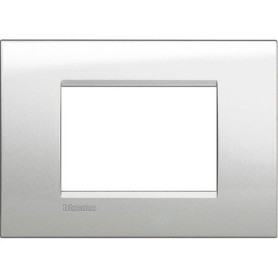 Placca 3 posti acciaio Bticino LNA4803AC Living-light- tech