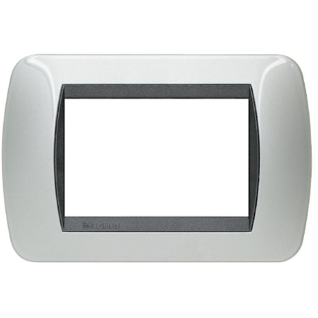 Placca 3 posti Alluminio Bticino Living L4803AL