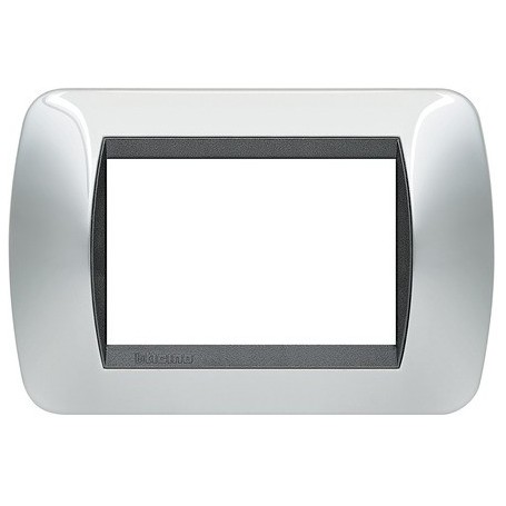 Placca 3 posti Cromo Lucido Bticino Living L4803CR