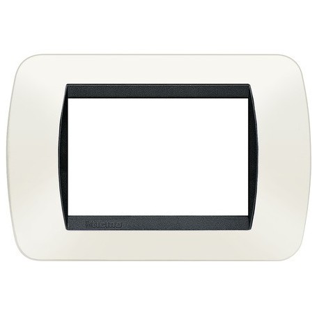 Placca 3 posti Bianco Scuro Bticino Living L4803PB