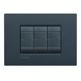 Placca 3 posti Antracite Bticino Living Air LNC4803AR