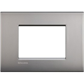 Placca 3 posti Nichel Satinato Bticino Living Air LNC4803NK