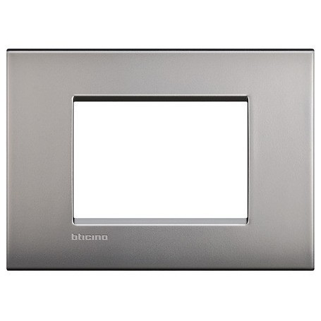 Placca 3 posti Nichel Satinato Bticino Living Air LNC4803NK