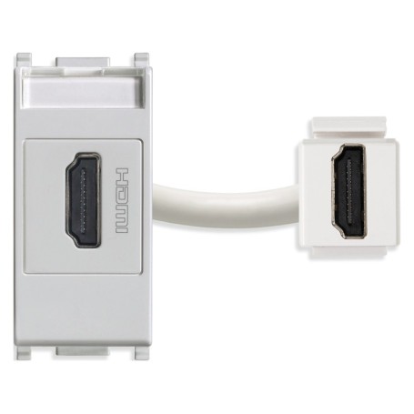 Presa standard HDMI,Vimar 14346.SL plana silver aggancio standard Keystone Presa standard HDMI,Vimar 14346.SL plana silver aggancio standard Keystone