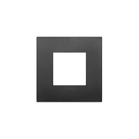 Placca Classic 2M nero scatola rotonda Vimar Arkè 19642.71 Placca Classic 2M nero scatola rotonda Vimar Arkè 19642.71