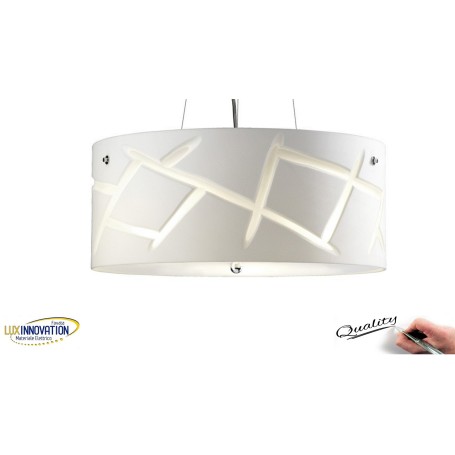 LAMPADARIO PAN ZEBRA A SOSPENSIONE VETRO BIANCO GRAFFIATO MODERNO sos360 LAMPADARIO PAN ZEBRA A SOSPENSIONE VETRO BIANCO GRAFFIATO MODERNO sos360